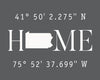 Home Coordinates Wall Art // Housewarming Gift