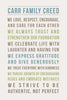 Personalized Family Creed Print // Bold Justified Text