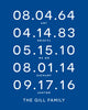 Special Dates Family Print // Block