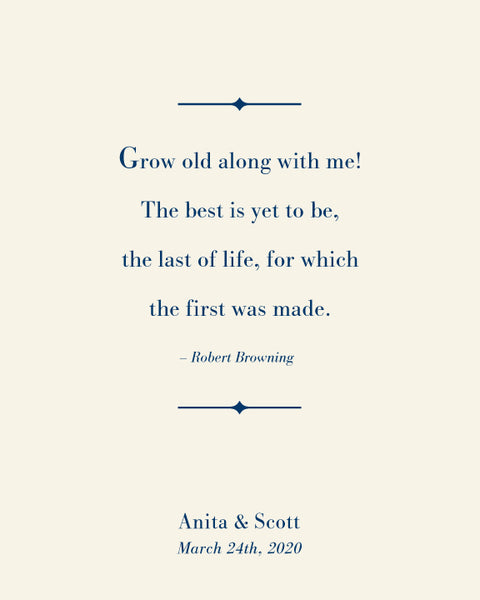 Personalized Grow Old Along With Me Print // The Best Is Yet To Be ...