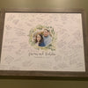 Boho Greenery Wedding Guest Book Alternative with Photo // Poster or Canvas