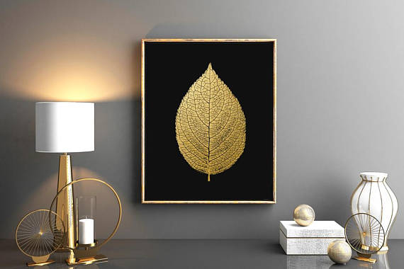 Gold Leaf Decorations, Gold Foil Painting, Colorful Gold Leaf