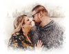 Custom Portrait Wedding Guest Book Alternative // Digital Watercolor