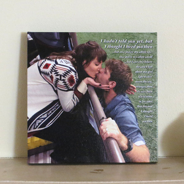 Custom Photo Canvas Art - 14x14 // custom song or vows