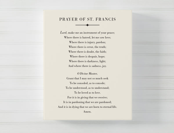 Prayer of St. Francis Art Print // Peace Prayer – Papermints for Free Printable Prayer Of St Francis