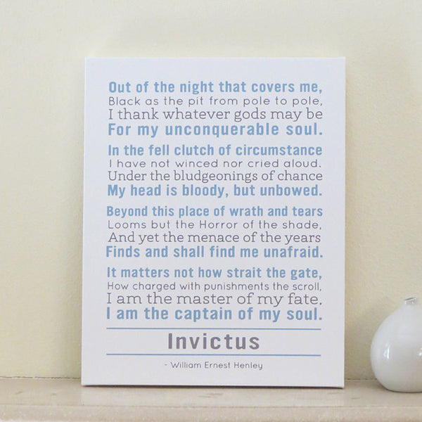 Typographic Canvas Art // Inspirational Quote or Poem