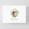 Greenery Diamond Wreath Wedding Guest Book Alternative //  Poster or Canvas