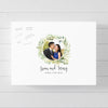 Boho Greenery Wedding Guest Book Alternative with Photo // Poster or Canvas