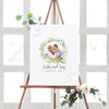 Boho Greenery Wedding Guest Book Alternative with Photo // Poster or Canvas