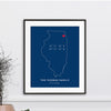 California Coordinates State Print // Any State