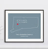 California Coordinates State Print // Any State