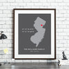 Virginia Custom Coordinates State Print // Any State