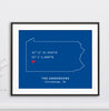 California Coordinates State Print // Any State
