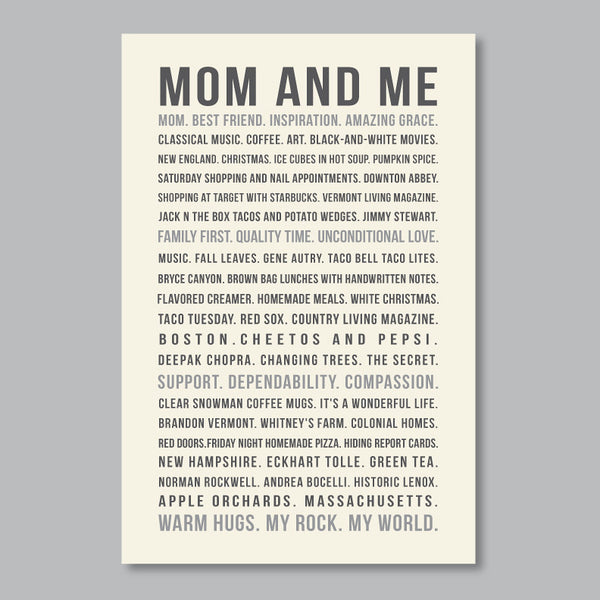 Personalized Gift for Mom // favorite memories & sayings