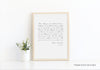 Custom Quote Calligraphy Print // Quote, Song Lyrics, Poem