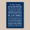 Personalized Family Rules Wall Art // In this Family
