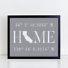 Home Coordinates Wall Art // Housewarming Gift
