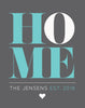 Personalized Home Print // Block Serif Text