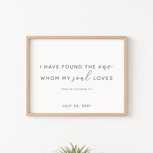 I Have Found The One Whom My Soul Loves // Song of Solomon 3:4