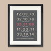Important Date Family Art Print // Highlighted Date