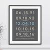 Important Date Family Art Print // Highlighted Date