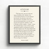 Attitude Quote Art Print // Inspirational Poem