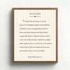 Success Quote Art Print // Ralph Waldo Emerson Poem