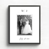 Couple's Monogram Initials with Photo // 1st Anniversary Gift