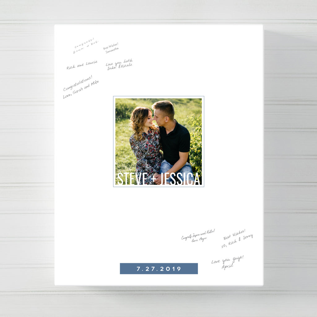 Modern Square Photo Guest Book Alternative for wedding // Poster or Canvas