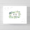 Monogram Greenery Succulent Frame Wedding Guest Book Alternative // Poster or Canvas