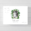 Tropical Green Leaves Wedding Guest Book Alternative //  Poster or Canvas