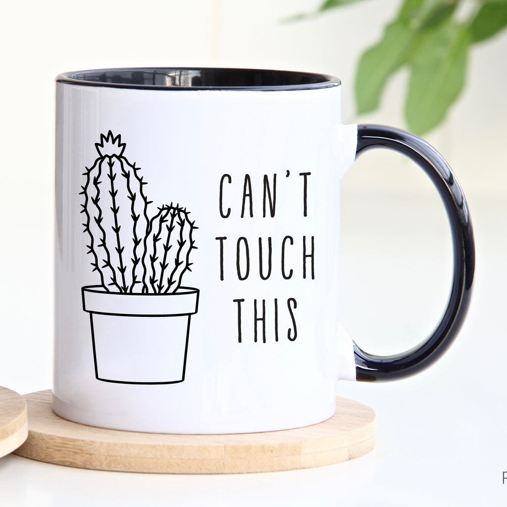 succulent mug Can't Touch This Plant Mug // Funny Succulent Mug