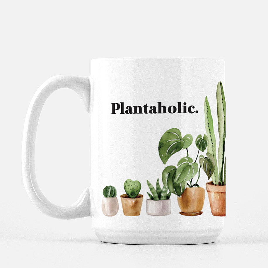 mug succulent Plantaholic Mug // Plant Lover Gift