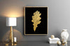 Gold Oak Leaf Art Print // Real Gold Foil F11