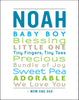 Baby Boy Word Art Print // Typographic Nursery Decor