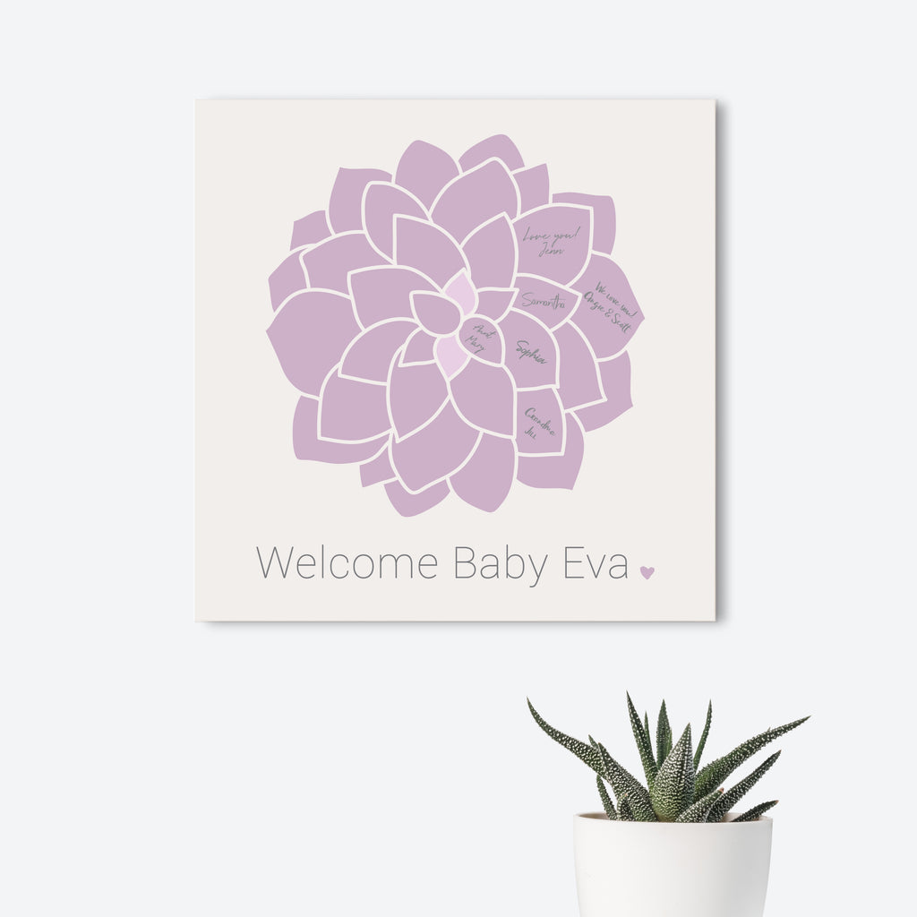 Floral Baby Guest Book Alternative  // Poster or Canvas