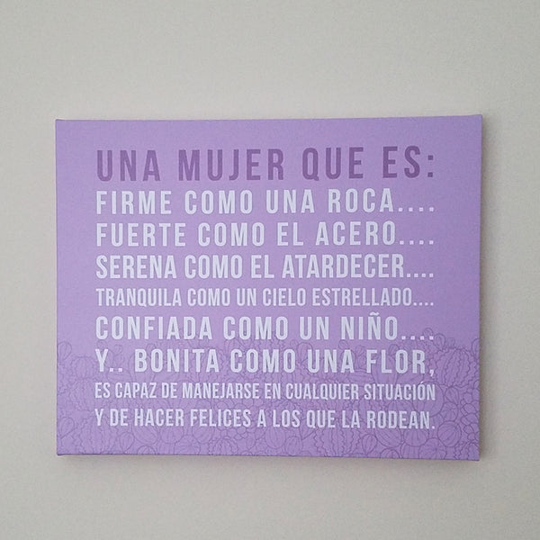 Custom Poem Canvas Print // Cactus Background