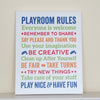 Playroom Rules Canvas Art // Kids Room Decor