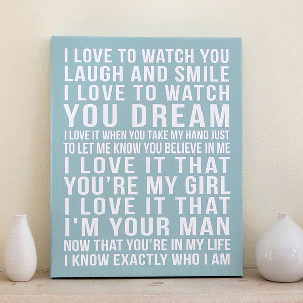 Custom Canvas // Song Lyrics or Quote