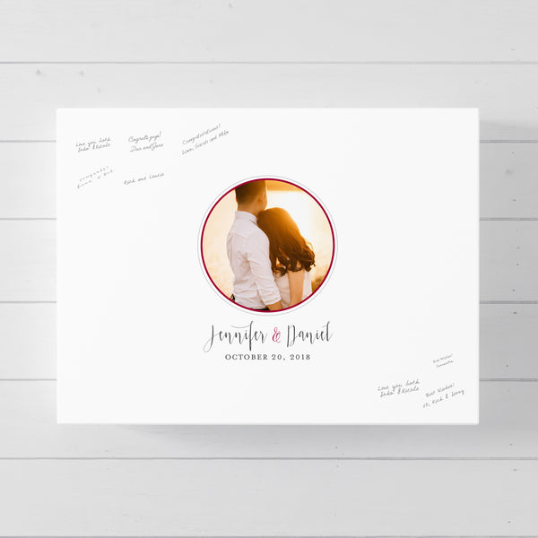 Round Photo Guest Book Alternative for wedding // Poster or Canvas