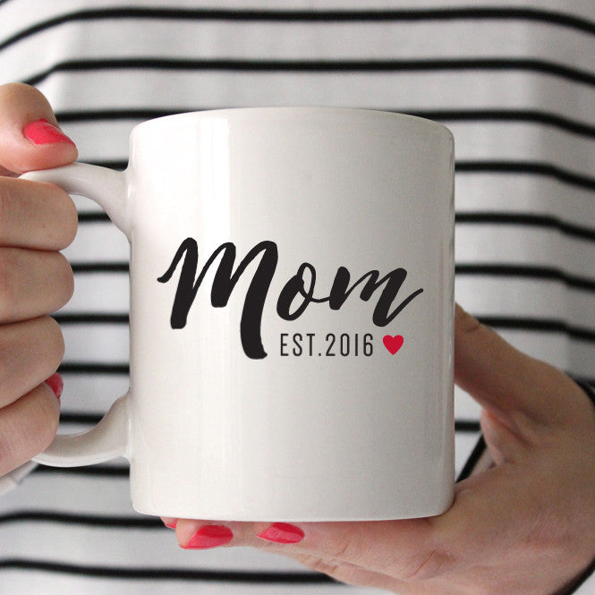 Mom Established Mom Coffee Mug // Script Text