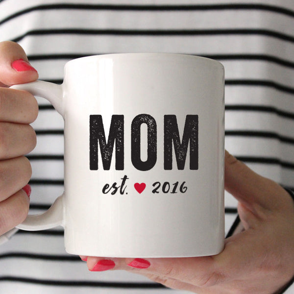 Mom Established Coffee Mug - Bold Text