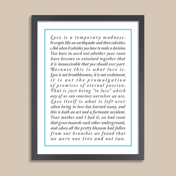 Custom Quote Print // Cursive Font & Border