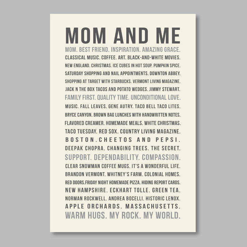 Personalized Gift for Mom // favorite memories & sayings