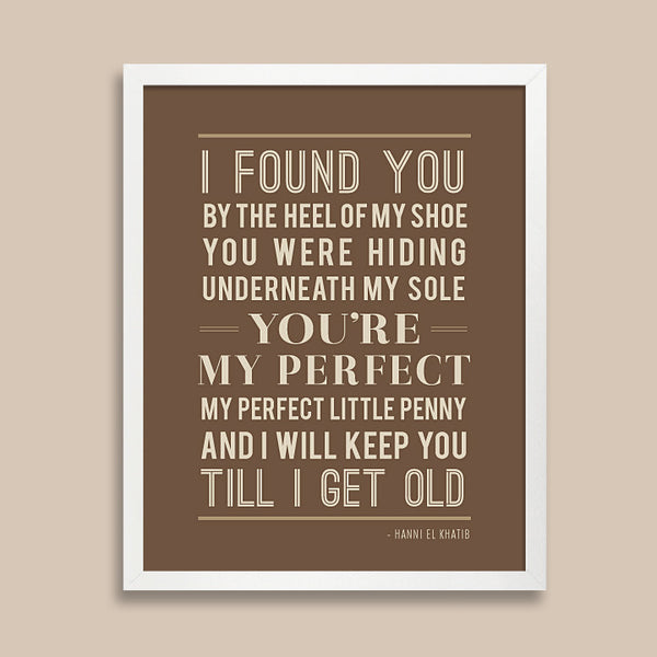 Custom Typographic Quote Poster // Modern Text