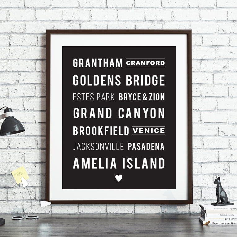 Custom Subway Travel Art Print // Favorite Cities and Places