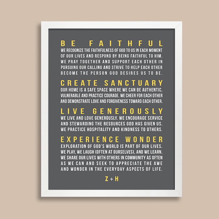 Family Rules Wall Art // Bold Text