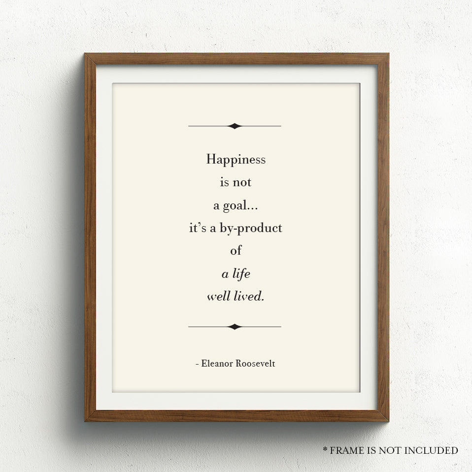 Life Well Lived Quote // Eleanor Roosevelt