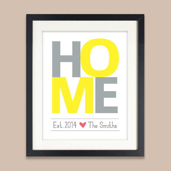 Family HOME Print // Housewarming Gift
