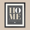 Personalized Home Print // Block Serif Text
